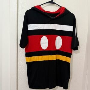 Disney Parks Mickey Mouse Hooded Ears Adult Size Small  T-Shirt Costume Mickey